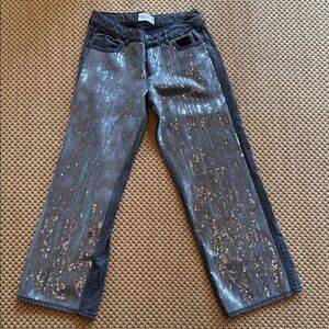 Abercrombie Kids Sparkling Black Wide Leg Jeans